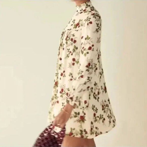 NWT Reformation | Jourdan Dress in Regency Floral Red & Green | Size Small - Picture 4 of 16